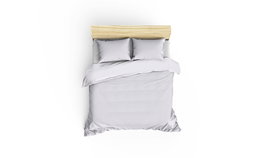 L'essentiel linge de maison Juego de funda de edredón de satén Blanco